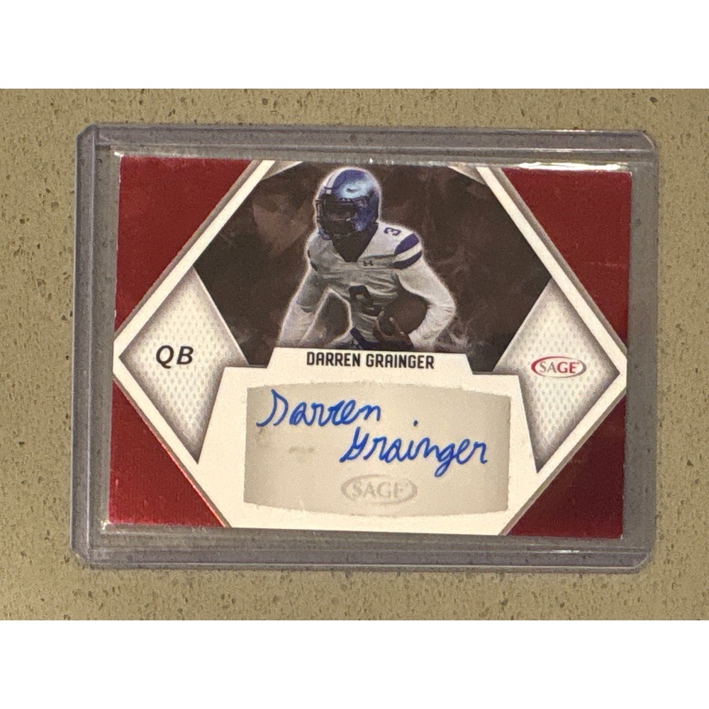 2023 SAGE Darren Grainger Autograph Georgia State Panthers QB Card A-DG Blue Ink